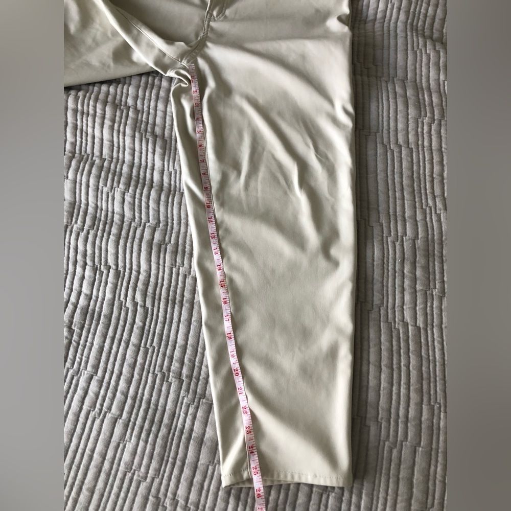 H&M Divided Vegan Faux Leather Pants Cream Off White Size 10 Excellent Condition - Picture 10 of 10